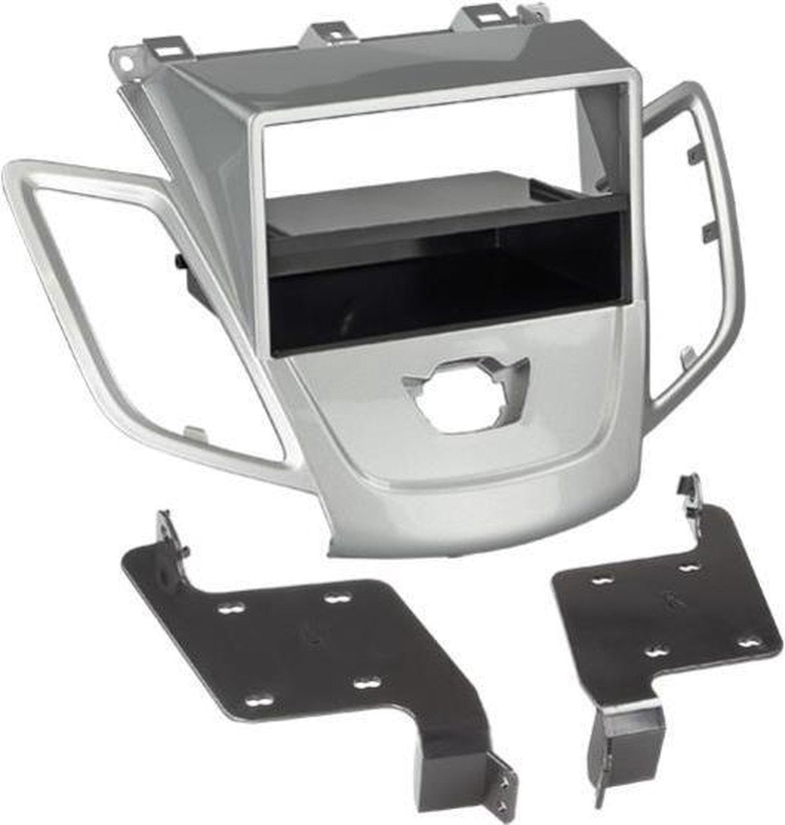 2-DIN Paneel Ford Fiesta 2008-2013 Kleur: Zilver