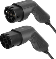 DELTACO EV-1205 e-Charge kabel - Type 2 naar Type 2 - 1-fase -3.6KW- 16A - 5 m - Zwart