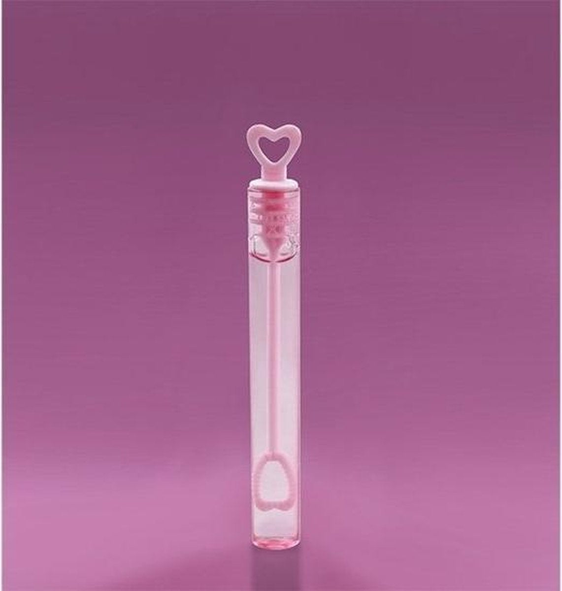 Bruiloft bellenblaas roze met Hart doosje 48st