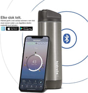 Hidrate Spark Straw slimme waterfles - Roestvrij staal - 620ml - LED verlichting - Zilverkleurig
