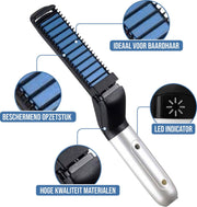 Elektronische Baard- en Haarstijler voor Hoofd en Baardhaar - 2in1 Unisex Stijltang en Baardstijler - Grooming Multistyler Baard en Hoofdkam - Baardverzorging Borstel - Baardborstel - Baardgroei Verzorging - Hairstyling & Beard Straightener