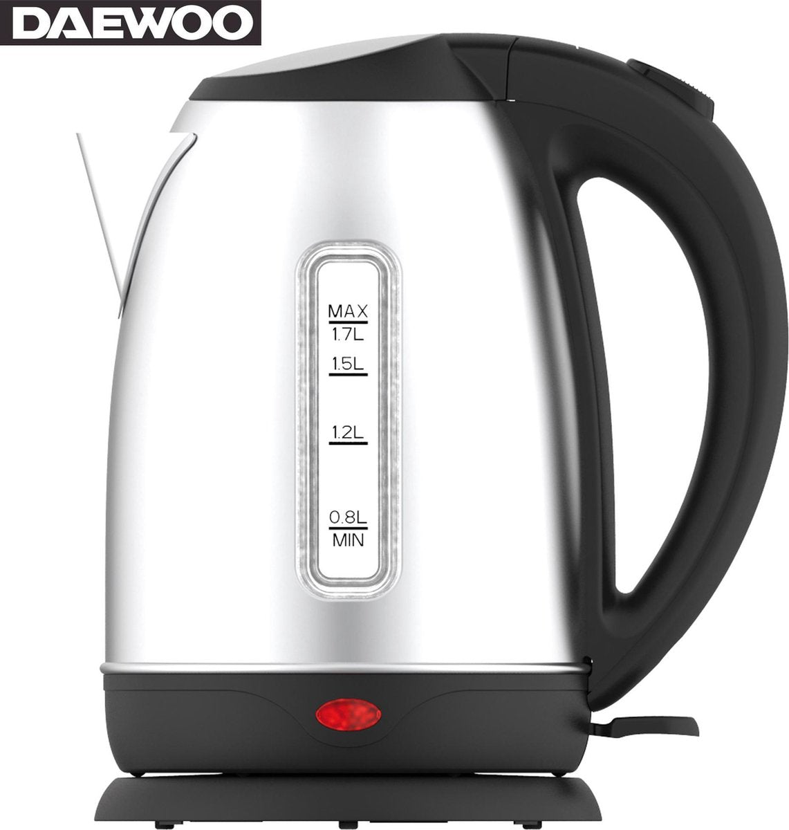 Daewoo Waterkoker 360° rotatie - RVS Waterkoker - 1.7 liter  - 2200w - Zilver - SYM1335