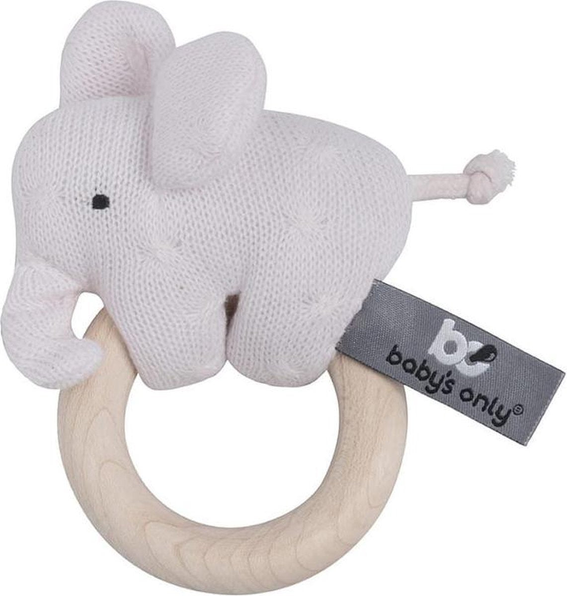 Baby's Only Houten rammelaar olifant - classic roze