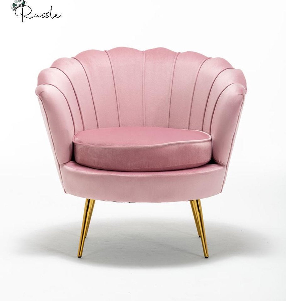 Luxe Velvet Chair  Schelp Stoel - Soft Pink - Roze