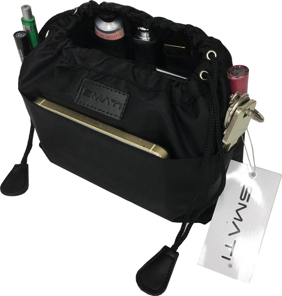 Smati Bag In Bag M  Tasorganizer - Zwart M