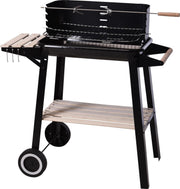 Bbq Barbecue Op Wielen 54 Cm Rvs Zwart