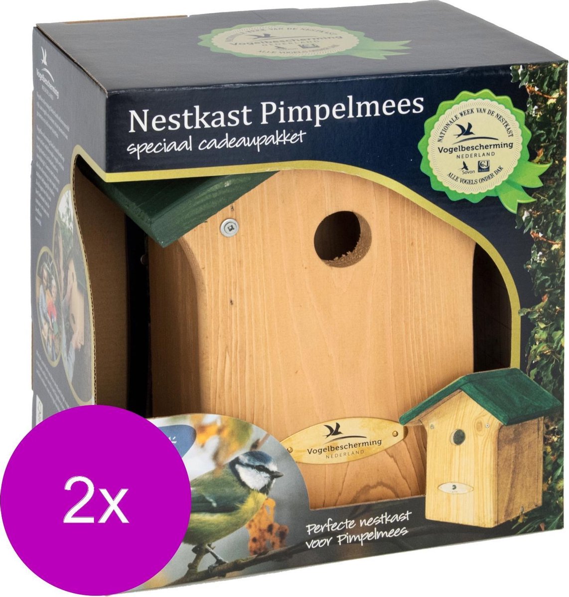 Wildbird Nestkast Portland Kadobox - Broeden - 2 x 23x19x13 cm