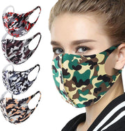 Mondkapje Wasbaar Mondmasker 4 stuks Camuflage mix kleuren Mondkapjes Niet-medisch