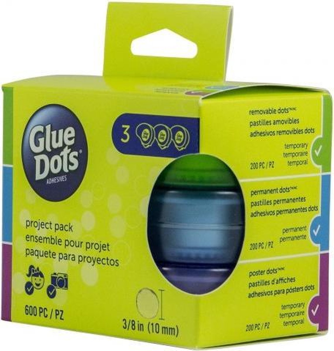 Glue Dots Project Pack 3 Stuks 10mm