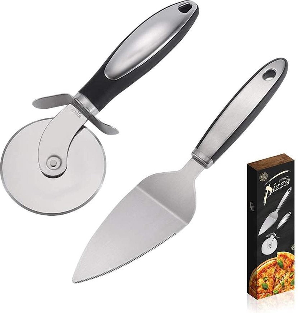 BOTC Pizzarollers - Pizzasnijder set met pizza mes en roller - Pizzarollers