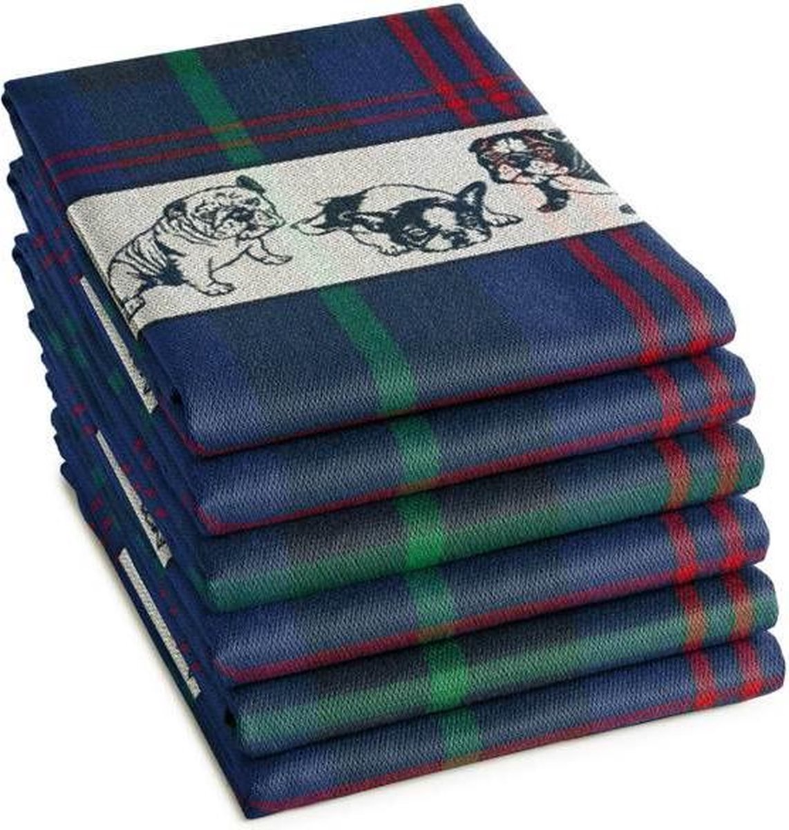 DDDDD Bully - Theedoek - 60x65 cm - Set van 6 - Navy