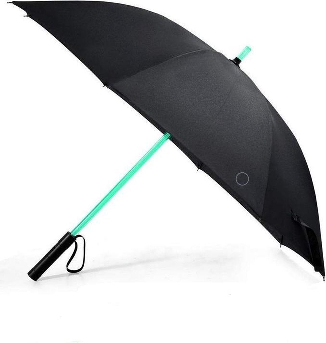 HBKS Lichtgevende Paraplu - Stormparaplu - Lightsaber - LED Strips - Zaklamp - 100% Polyester - 80cm - Zwart