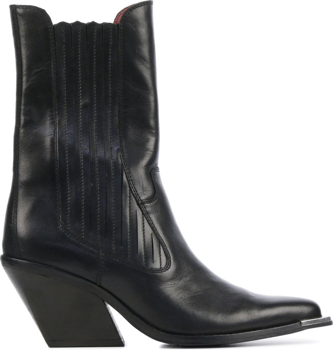 Bronx Vrouwen Leer  Cowboylaarzen / Laarzen / Damesschoenen 34159-a - Zwart - maat 36