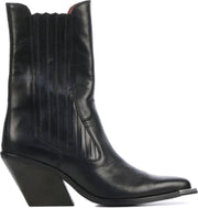 Bronx Vrouwen Leer  Cowboylaarzen / Laarzen / Damesschoenen 34159-a - Zwart - maat 36