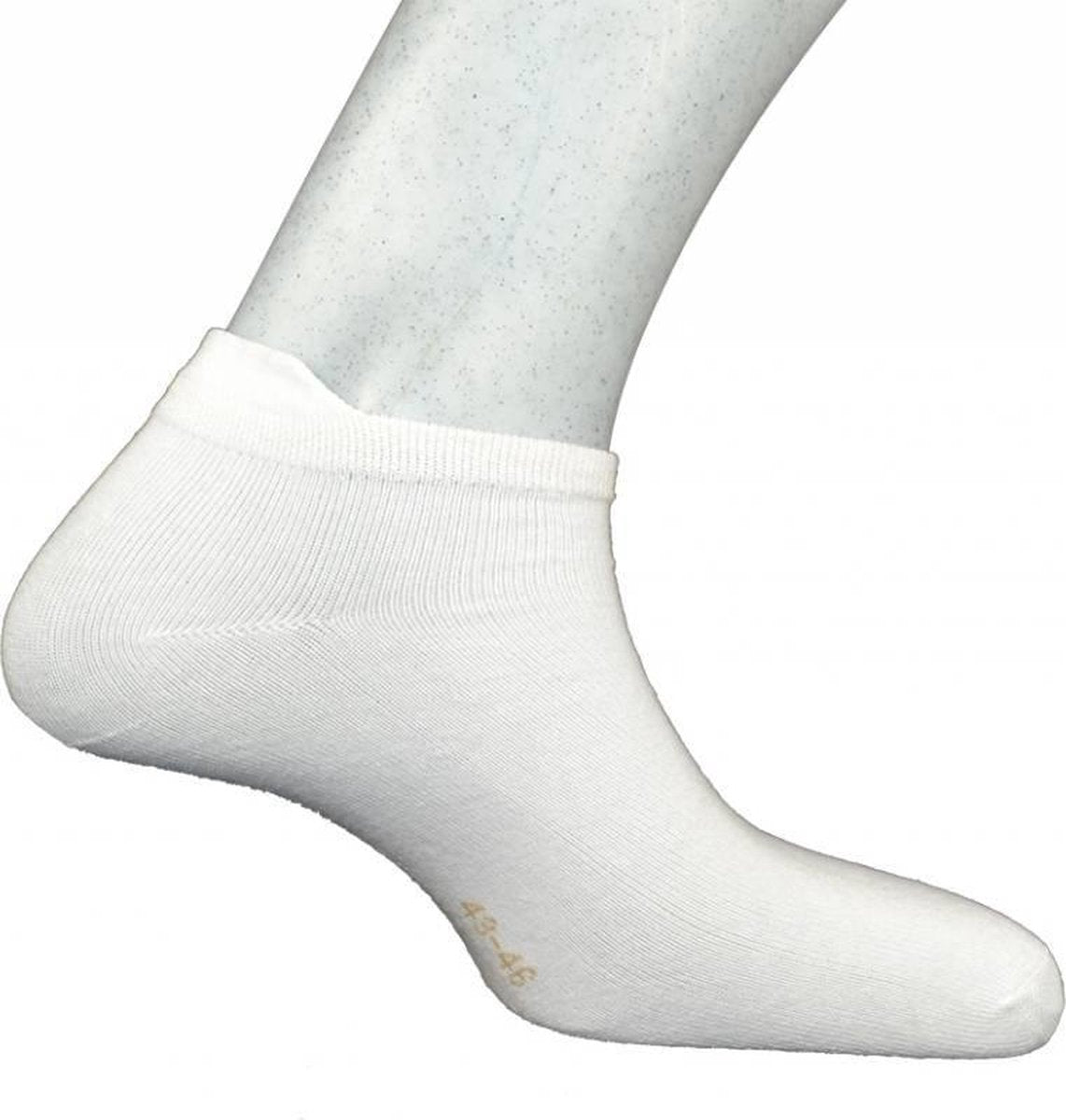Teckel 3 paar Sneakersokken - Maat 47-50 - Wit - 70% Katoen