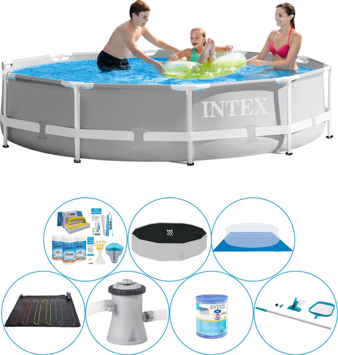 Zwembad Comfort Pakket - Intex Prism Frame Rond 305x76 cm