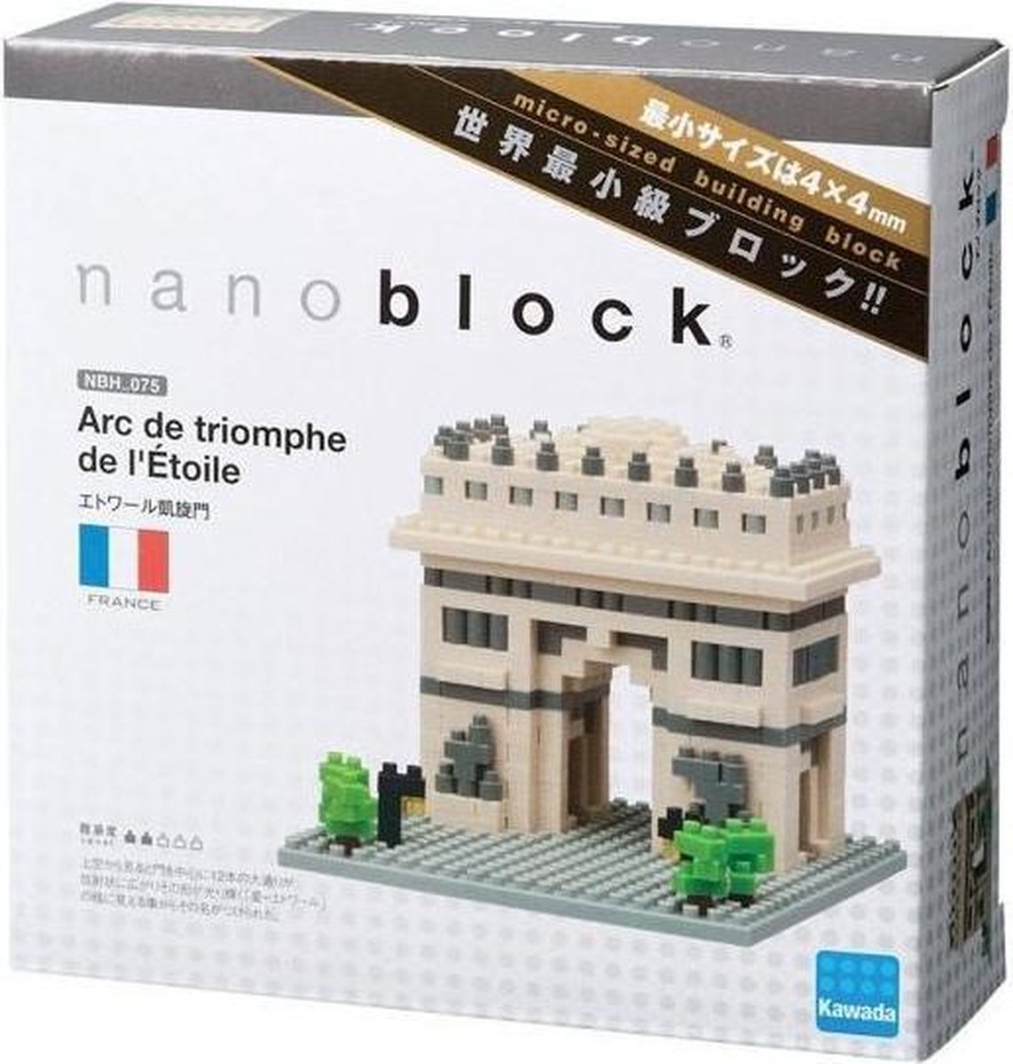 Nanoblock NBH-075 The Arcde Triomphe - Nanoblock - 490 delen - bouwdoos