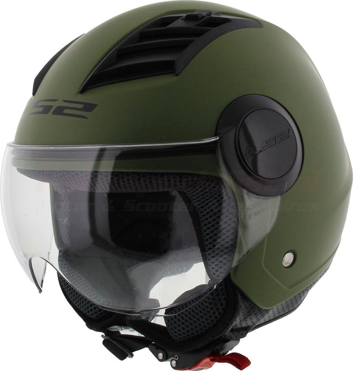LS2 OF562 Airflow jethelm mat groen