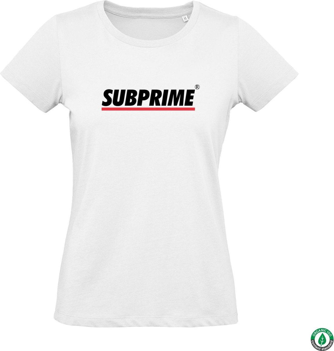 Subprime - Dames Tee SS Wmn Tee Stripe White - Wit - Maat L