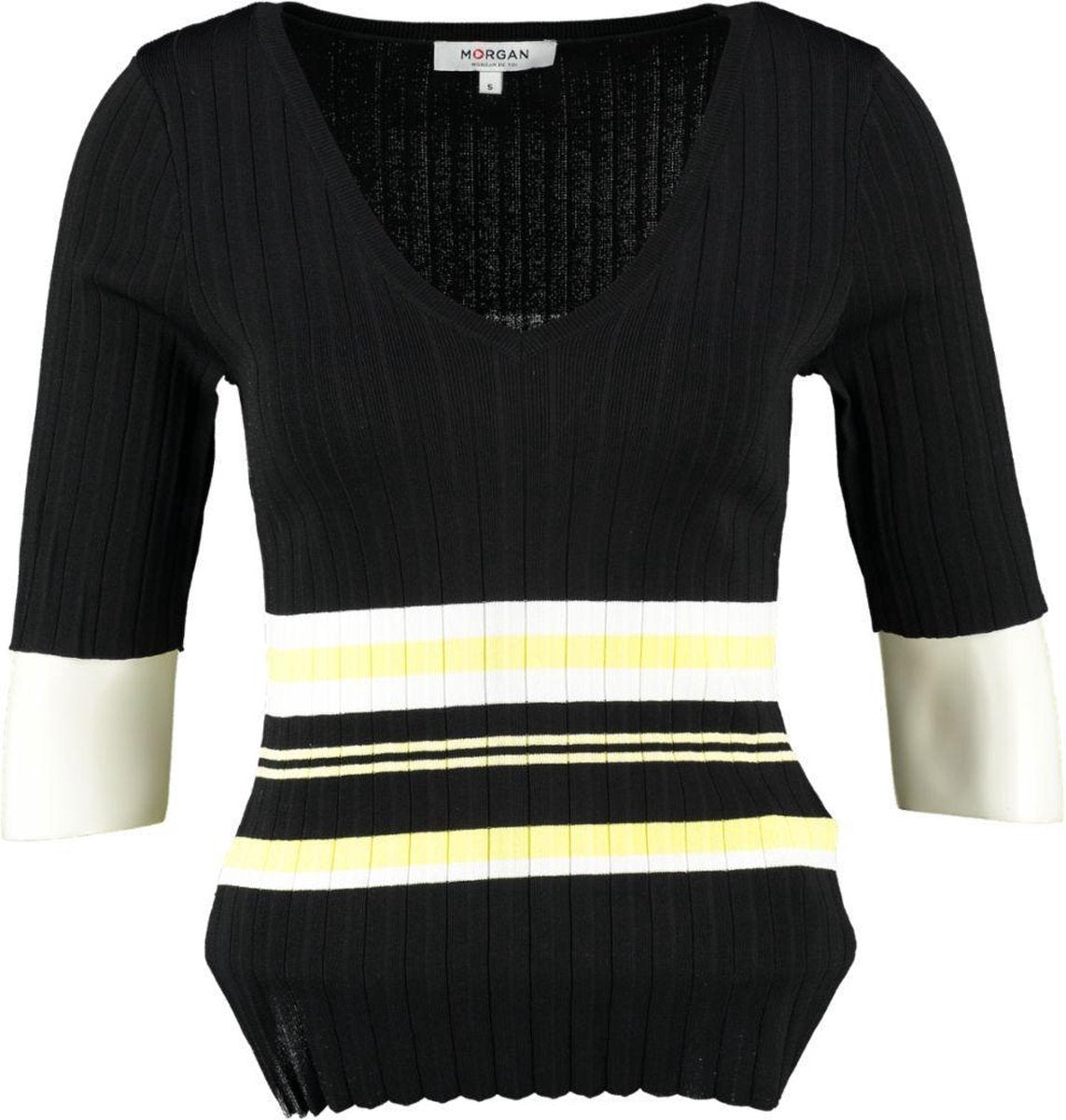 Morgan slim fit trui korte mouw - Maat XS