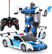 Huntex RC transformerende auto/robot - 2 in 1 - Afstandsbestuurbare Auto - Gratis Batterijen - Politie - Police Car - Lamborghini - Neonlicht - Radiografische - Speelgoed Auto