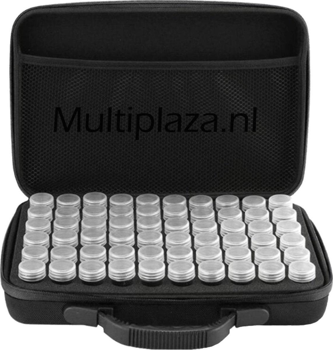 ● Luxe SORTEERKOFFER ● "Multiplaza" met ● 60 potjes ● ZWART - diamond painting  - opbergkoffer  - hobby