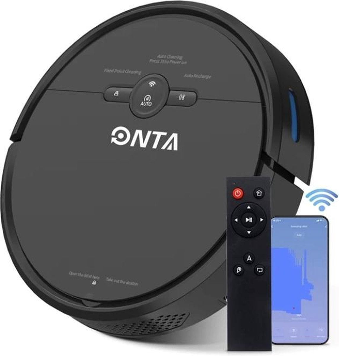 3-in-1 Robotstofzuiger met dweilfunctie / voice control / stembediening / te besturen met app / Laadstation / veegfunctie / Dweilrobot