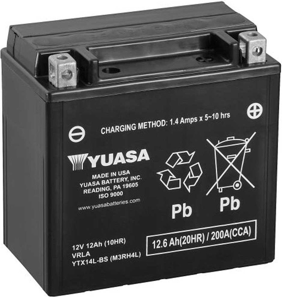 Yuasa YTX4L-BS AGM Motorbatterij 12V 3Ah 50 EN