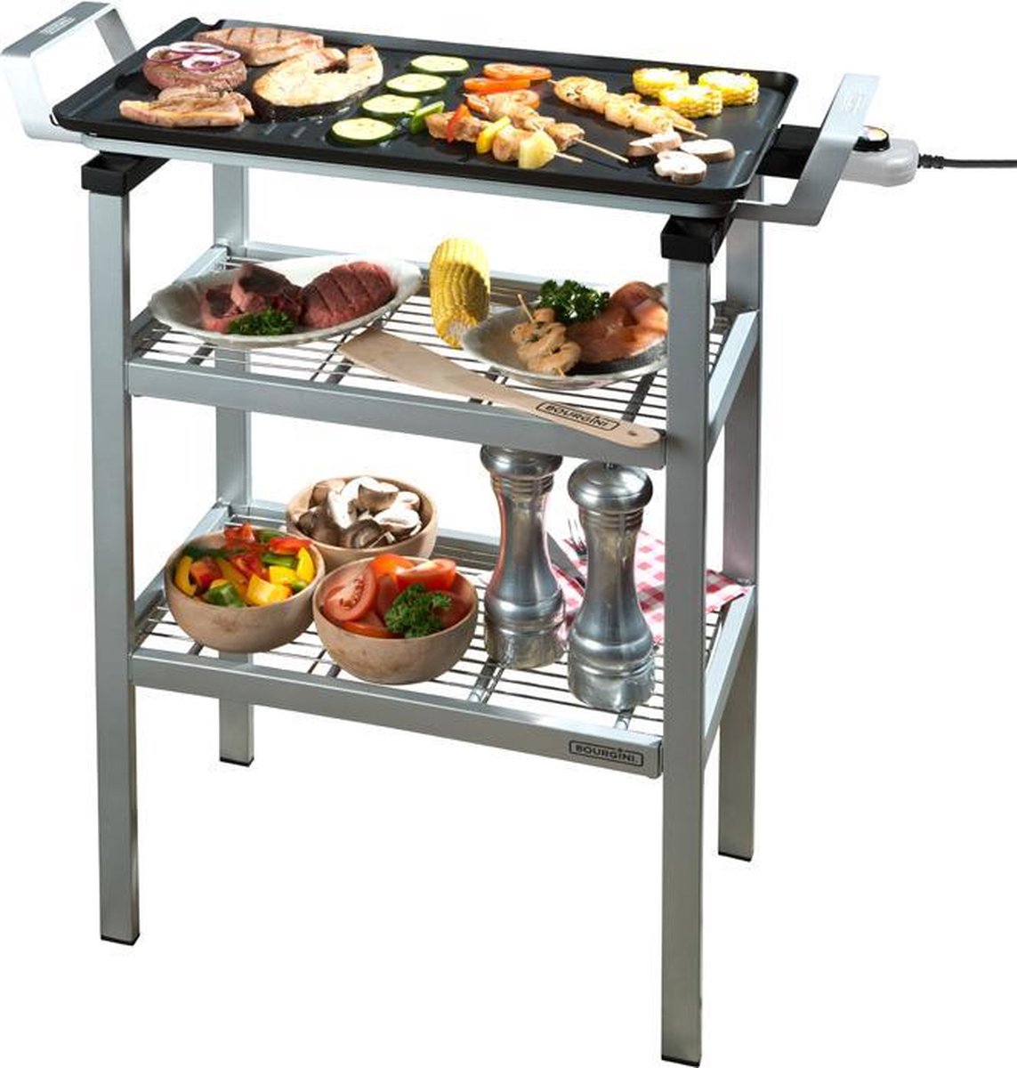 Bourgini Classic Duo Multi Plate Outdoor - Bak- en grillplaat - 56x30 cm - BBQ - waterproof