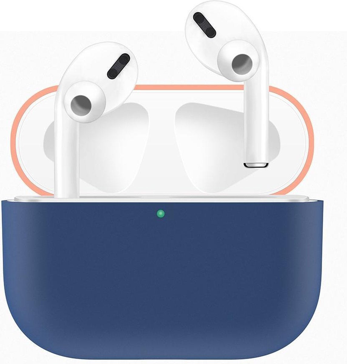 Case Cover Voor Apple Airpods Pro- Siliconen design-Oranje-Blauw Watchbands-shop.nl