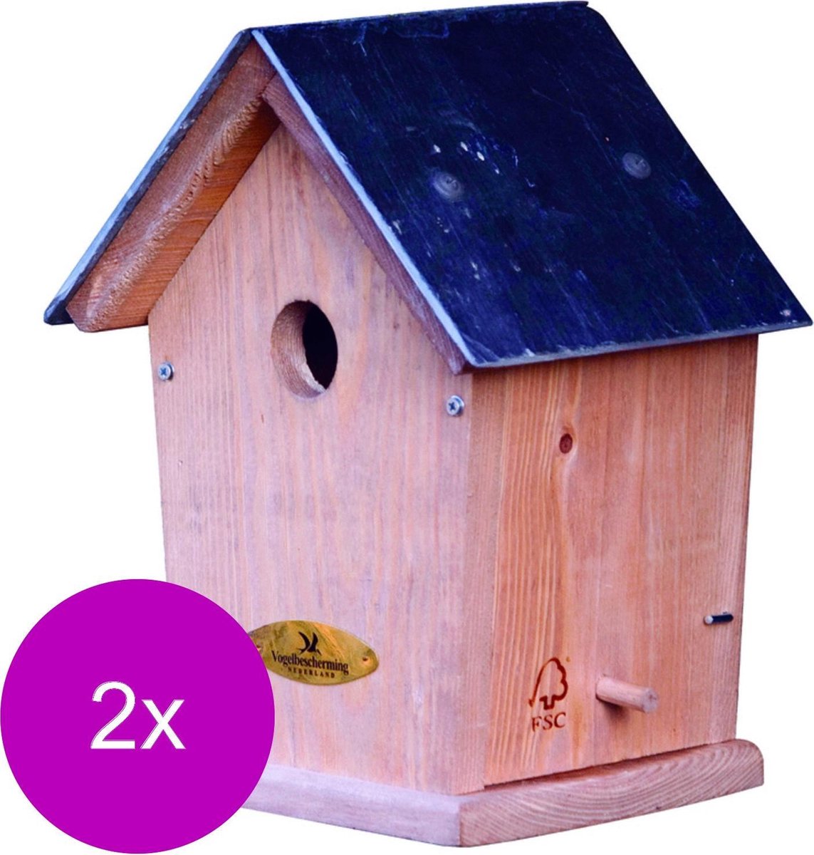 Wildbird Nestkast Mees Leien Dak 32mm - Broeden - 2 x  stuks