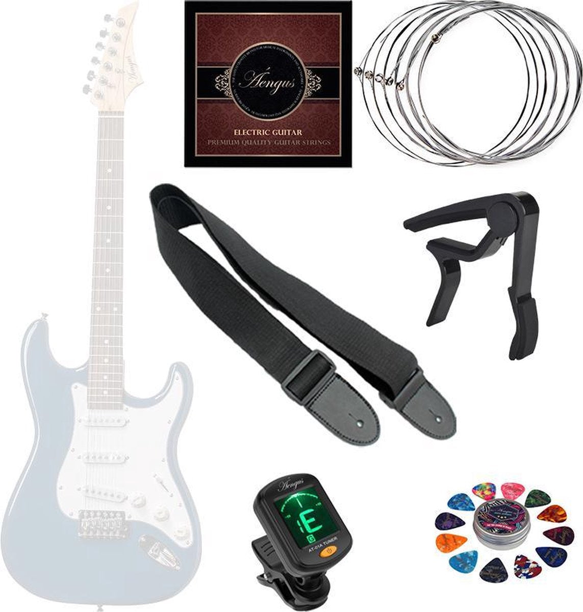 Áengus accessoires set voor Elektrische gitaar