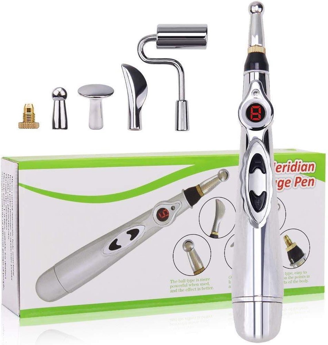 Nula-Massage apparaten-Massage Pen- Acupunctuur Pen-Incl 5 kopstukken