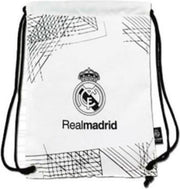 Real Madrid gymtas 43cm - zwemtas wit/ zwart logo