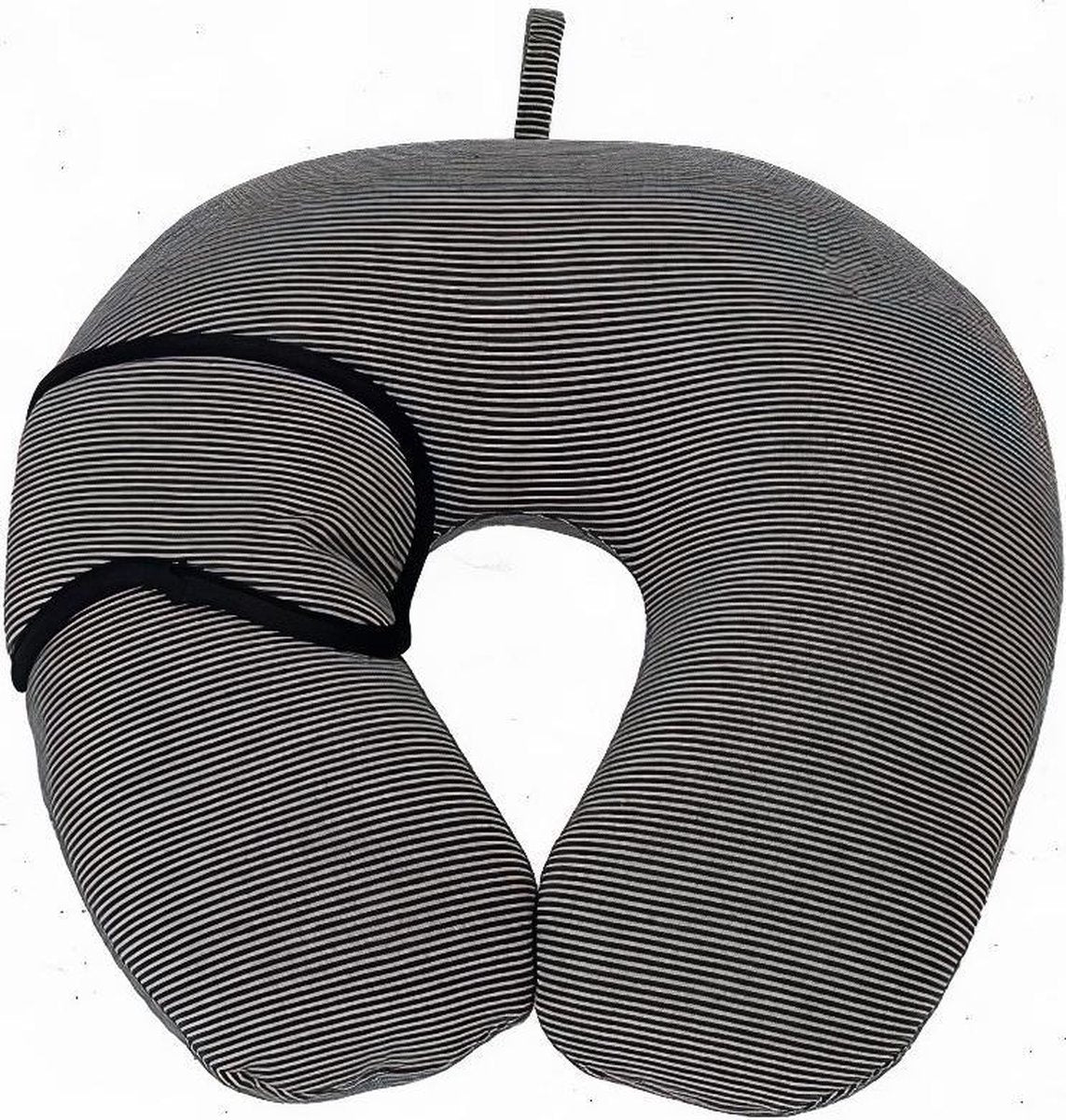 Pro World Nekkussen Streepjes 28 Cm Polyester Donkergrijs