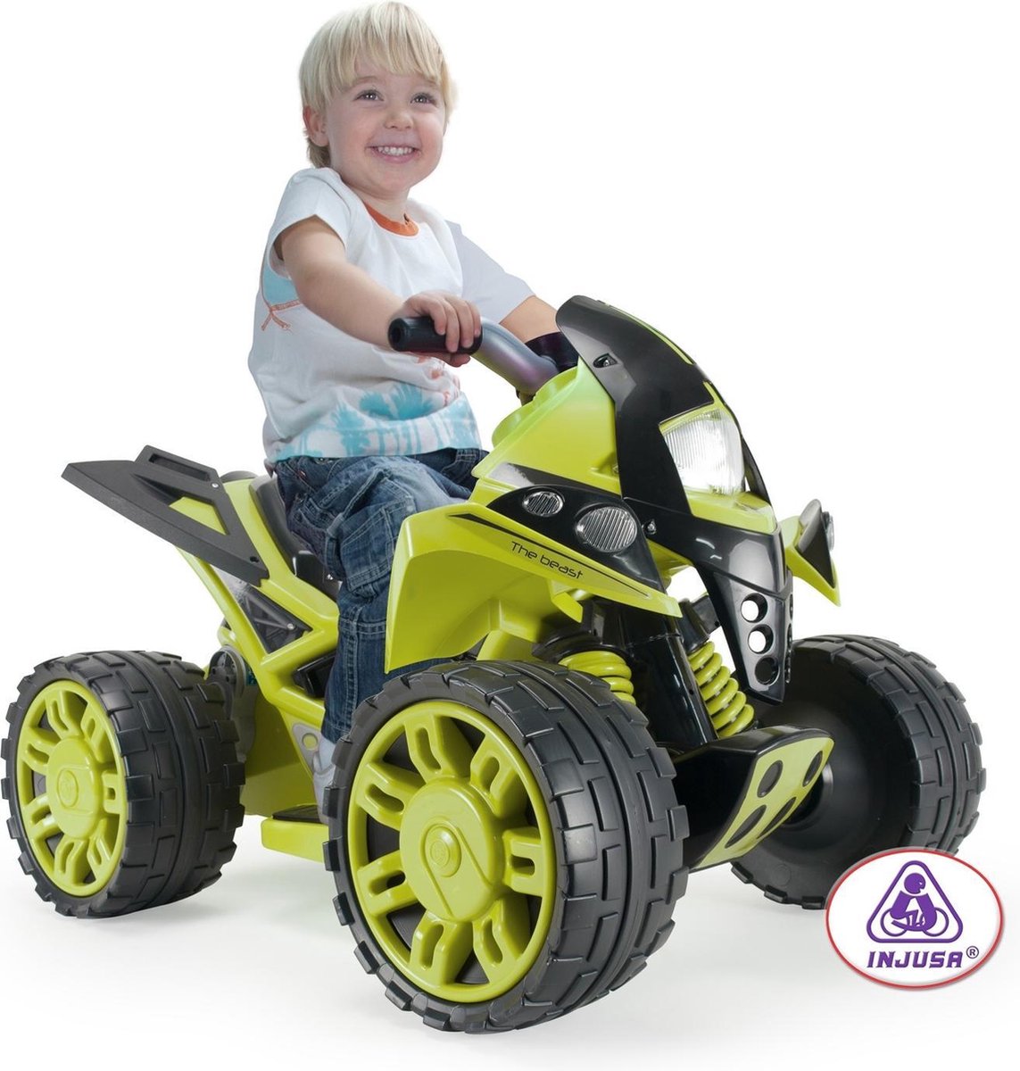 Injusa Accuvoertuig Quad The Beast Jongens 12v 81 Cm Rood/zwart