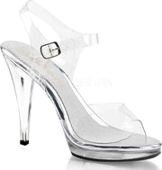 EU 37 = US 7 | FLAIR-408 | 4 1/2 Stiletto Heel Ankle Strap PF Sandal