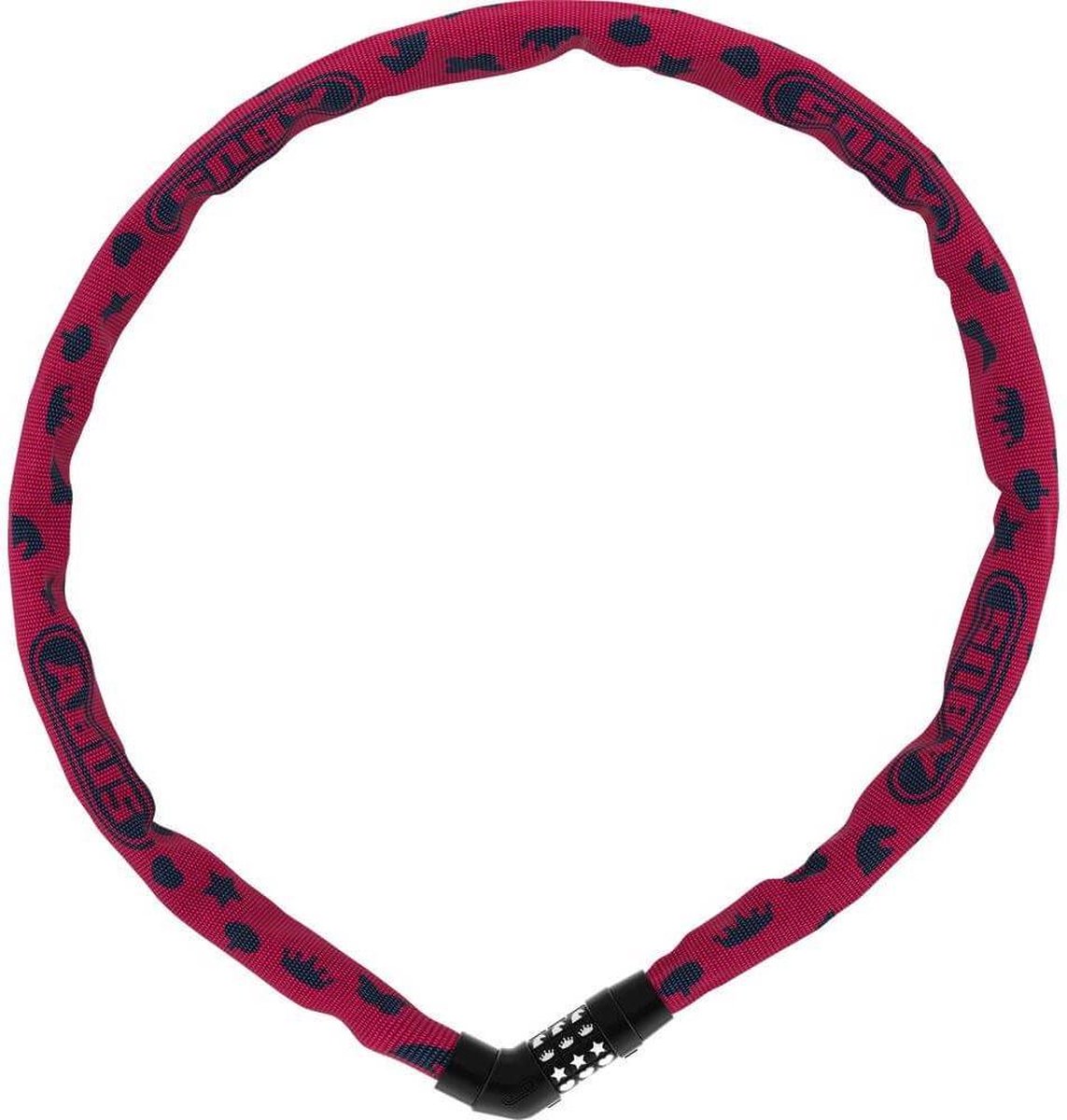 Abus cijfer kettingslot 4804C/75 roze symbolen