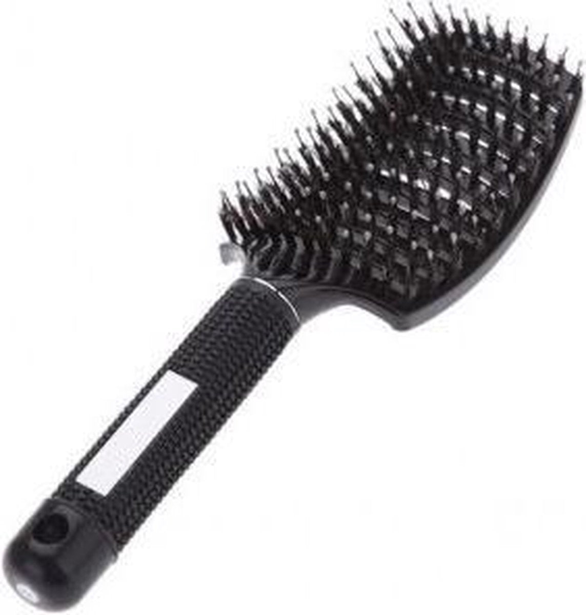 Oranjollie Antistatiche Gebogen Haarborstel Zwart - Anti klit haar borstel - Brush borstel - Hoofdhuid verzorging borstel - Antistatic Curved Hair Brush