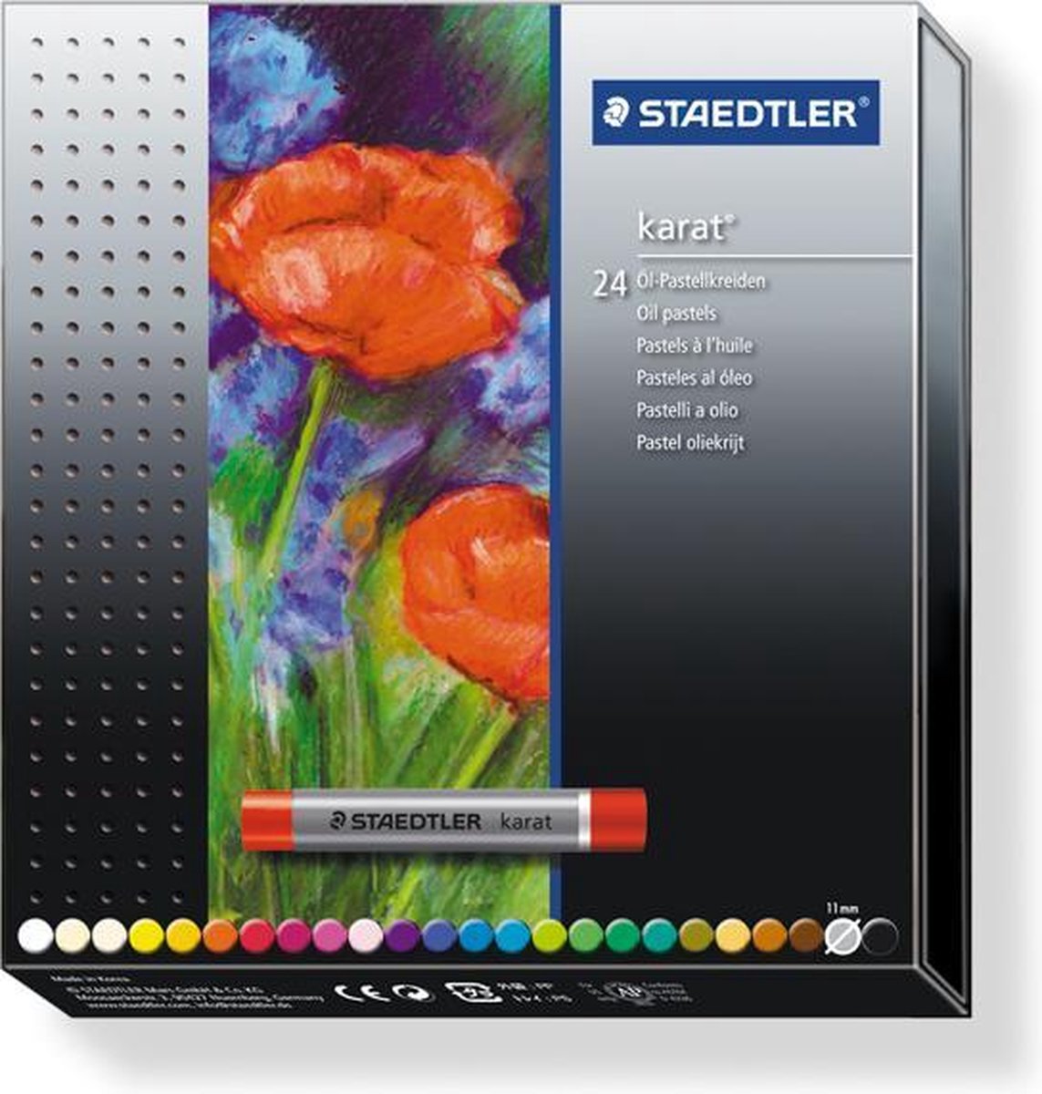 karat oliepastelkrijt 11 mm - set 24 st