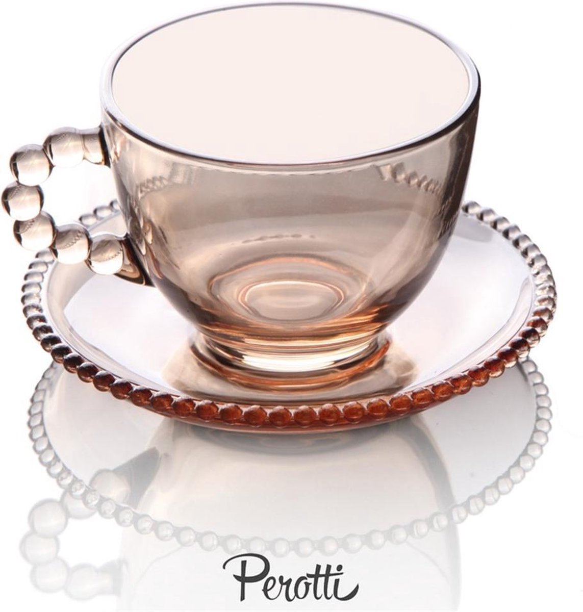 Perotti 6-delig Theekopjes Set - 90cc - Bronze Kleur