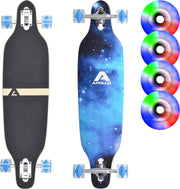Apollo Twin Tip DT Longboard Blue Sky - LED Wheels