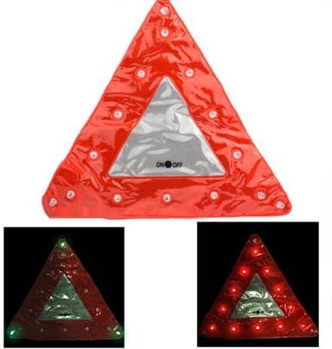 15 LED Triangle Emergency Car Warning Veiligheid Verkeersbord Rood (rood)