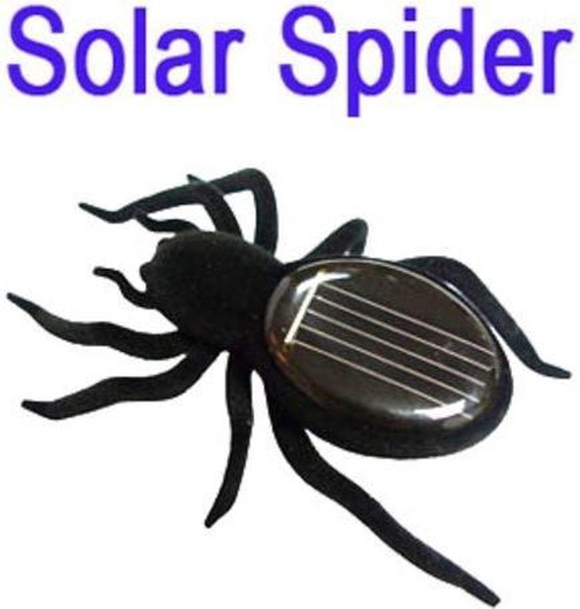 GadgetBay Zwarte speelgoed spin op zonne-energie Solar Powered spider spinnetje