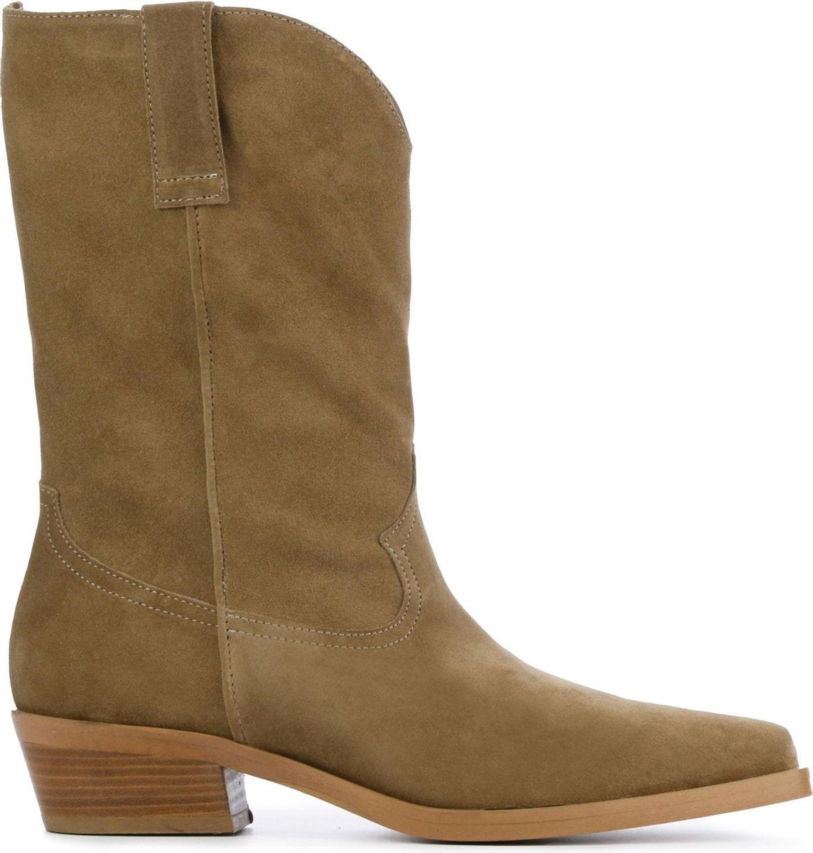 Lina Locchi Vrouwen Suède  Cowboylaarzen / Laarzen / Damesschoenen L1048 sue - Taupe - maat 39
