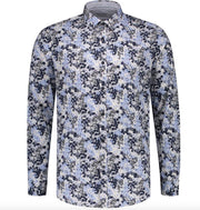 Dstrezzed Overhemd Slim Fit Print Wit (303282 - 100)