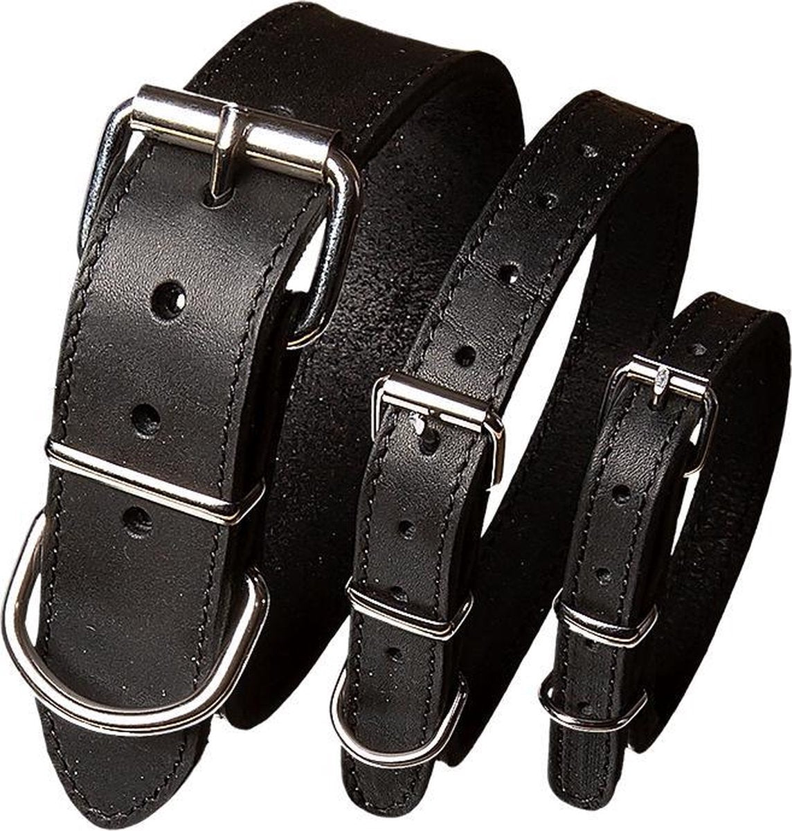 Habitat Halsband Vetleer Zwart 50x3