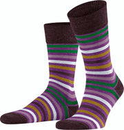 FALKE Tinted Stripe Fantasiesok Heren 13279 - Meerkleurig 8896 tangerine-peony Heren - 43-46