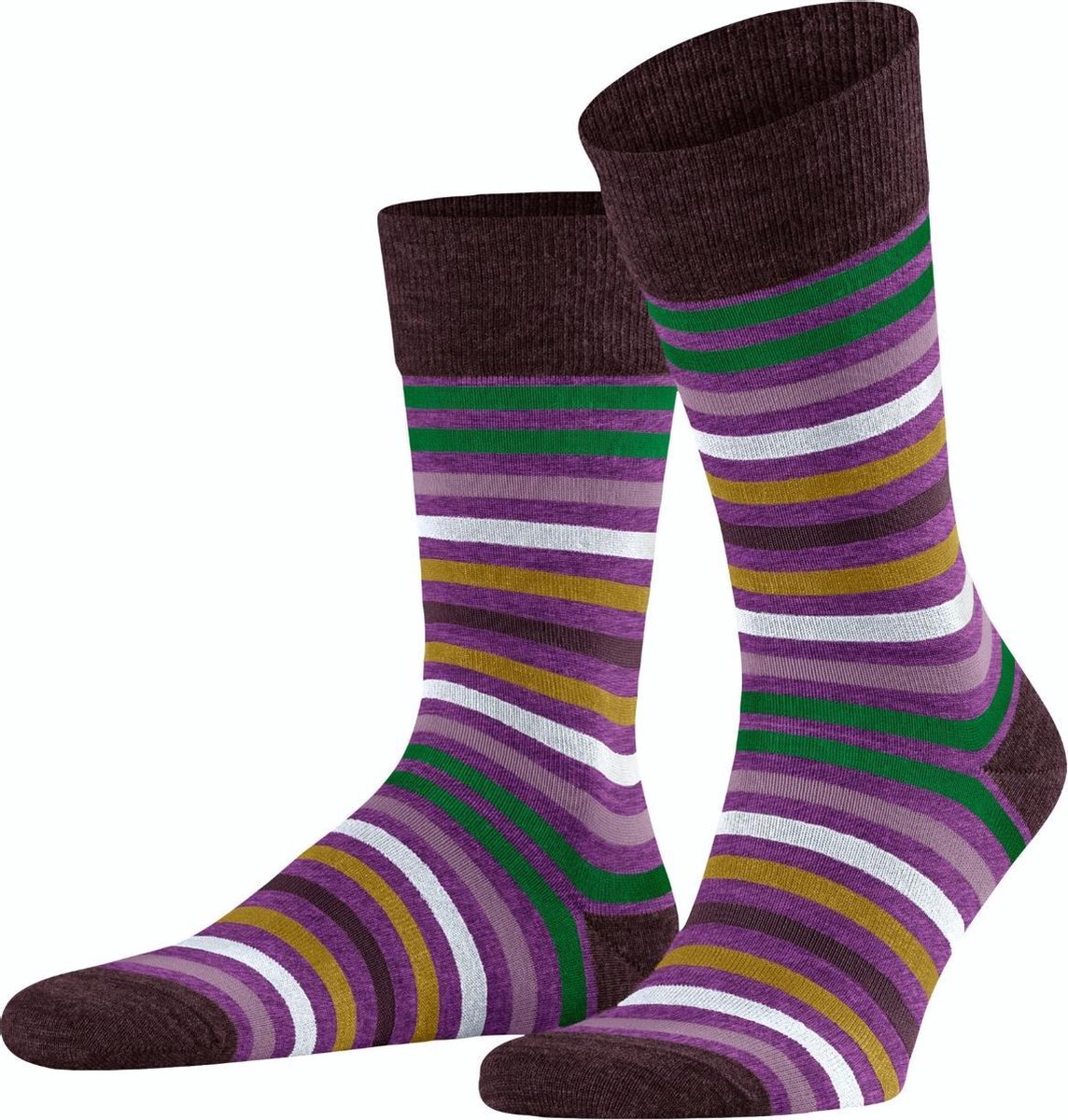 FALKE Tinted Stripe Fantasiesok Heren 13279 - Meerkleurig 8896 tangerine-peony Heren - 43-46
