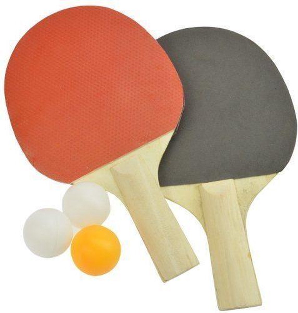 Tafeltennis Set 5 Delig - Tafeltennis batjes inclusief ballen - Tennis set compleet met 3 ballen - Buitenspeelgoed